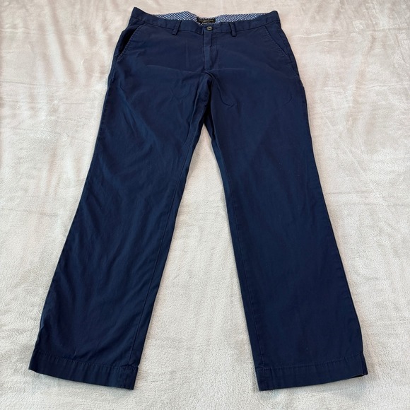 Banana Republic Other - Banana Republic Aiden Chino Mens 33x30 Navy Blue Slim Fit Stretch Pants FOS-2